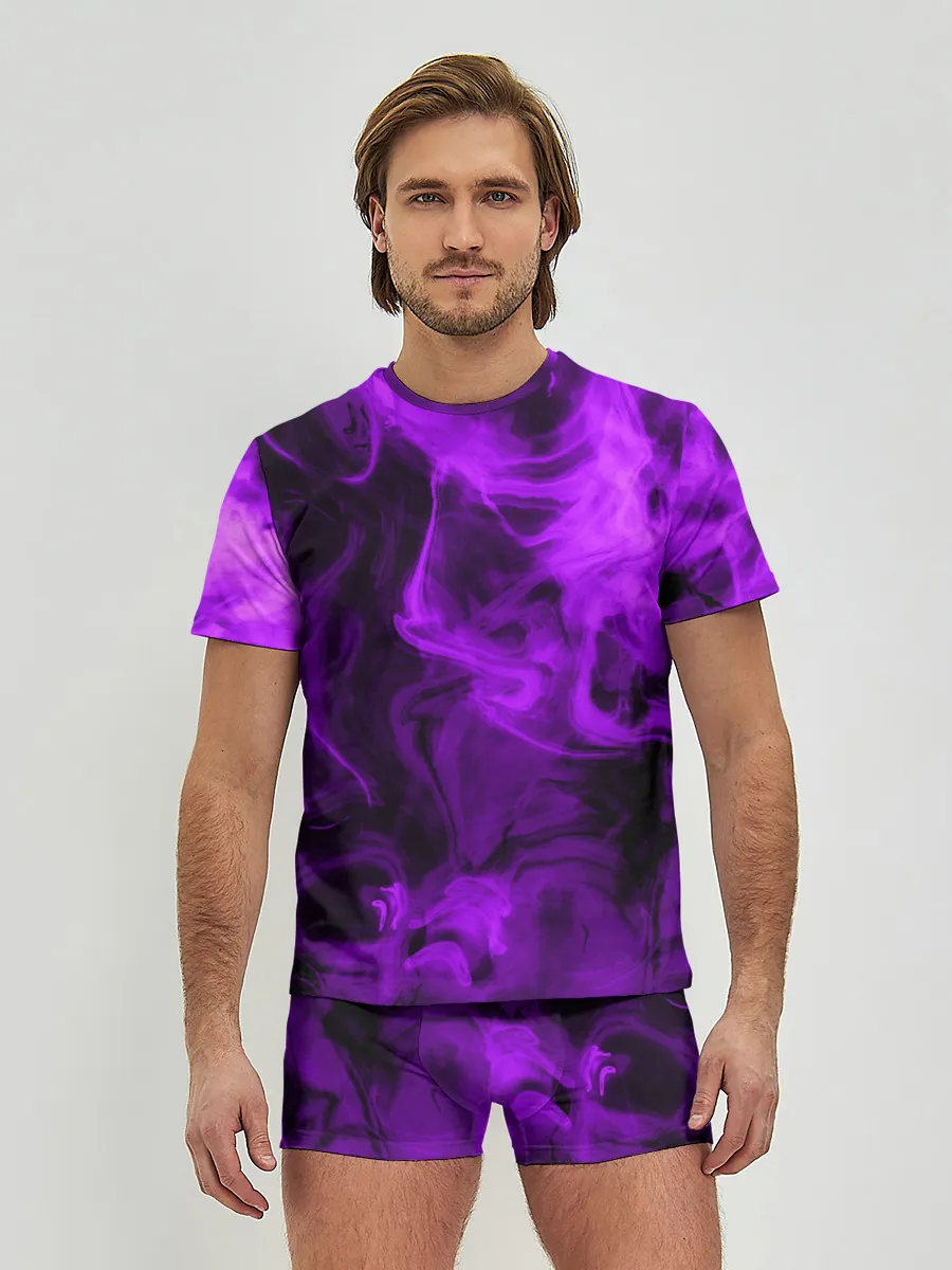 Мужские трусы с футболкой / Неоновый Дым