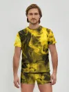 Мужские трусы с футболкой / Желтый Неоновый Дым