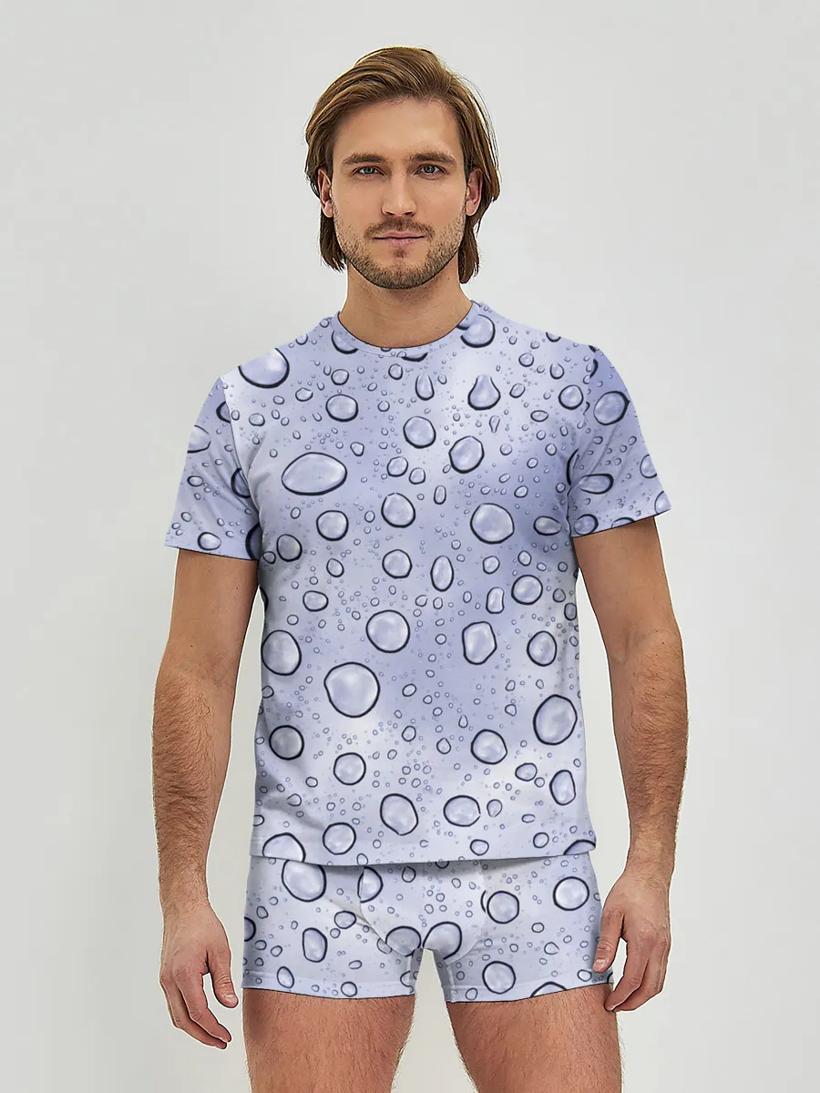 Мужские трусы с футболкой / Капли на Стекле