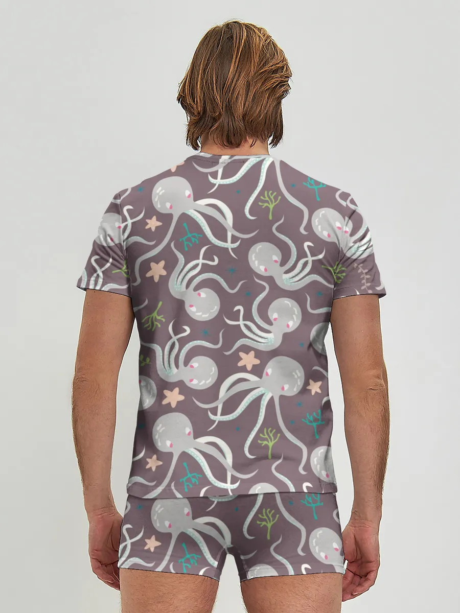 Мужские трусы с футболкой / Осьминоги