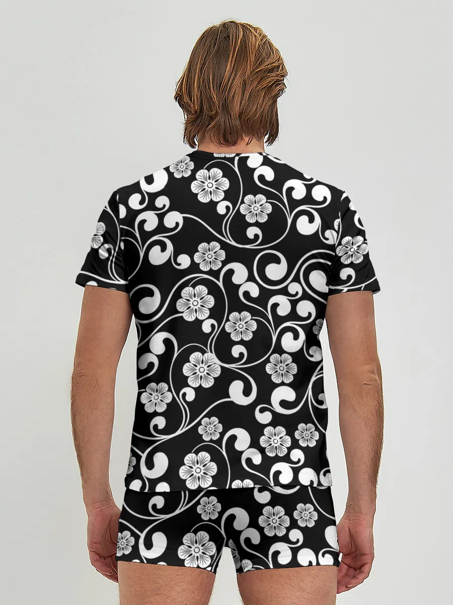 Мужские трусы с футболкой / Векторные цветы