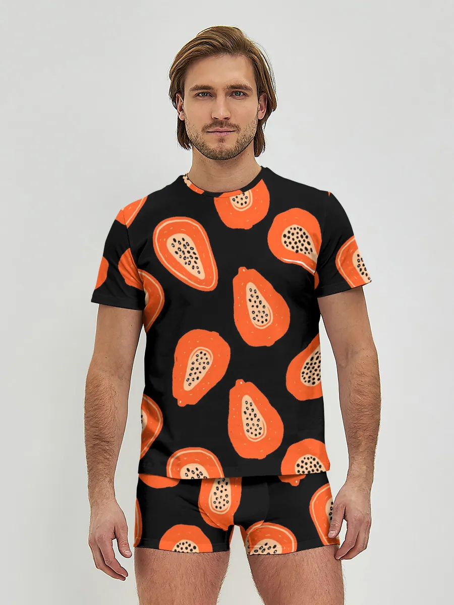Мужские трусы с футболкой / Папайя