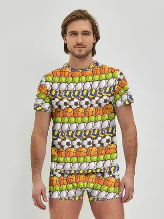 Мужские трусы с футболкой / Спорт с мячом