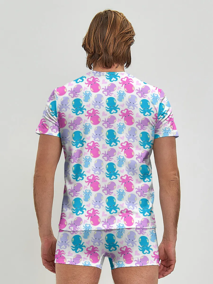 Мужские трусы с футболкой / Осьминоги