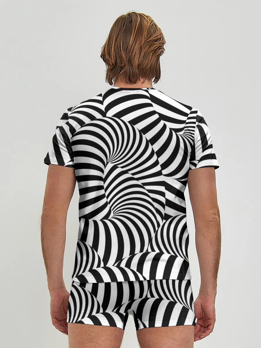 Мужские трусы с футболкой / Гипнотическая абстракция