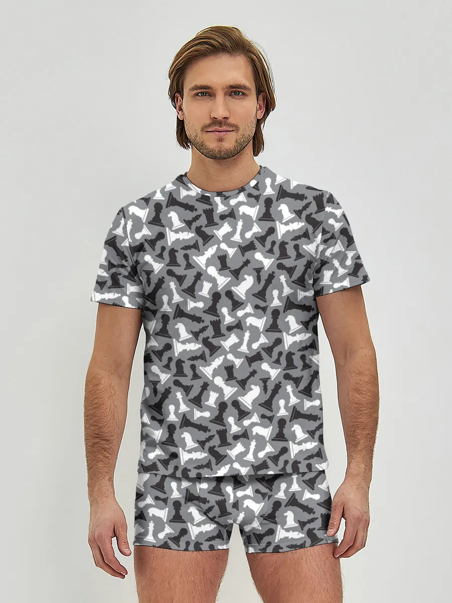 Мужские трусы с футболкой / Шахматист