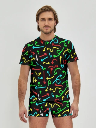 Мужские трусы с футболкой / Стрелочки