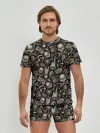 Мужские трусы с футболкой / Scull_pattern_rock