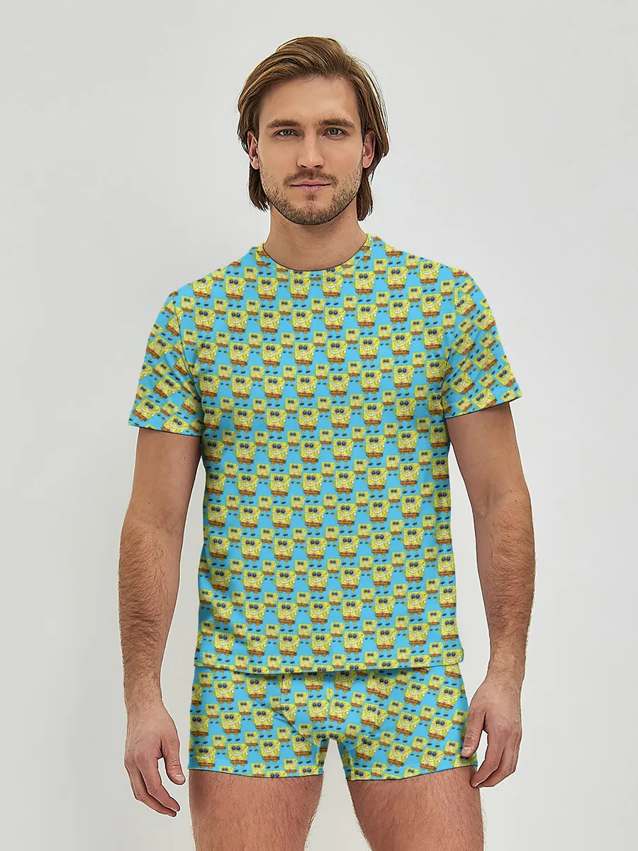 Мужские трусы с футболкой / SpongeBob