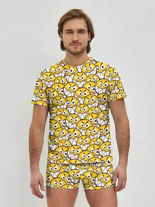 Мужские трусы с футболкой / Злые Смайлы