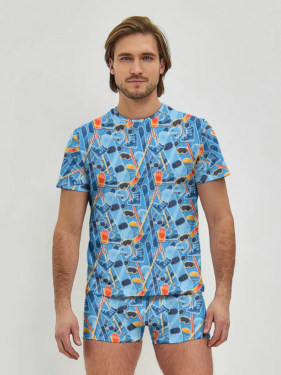 Мужские трусы с футболкой / Зимние виды спорта