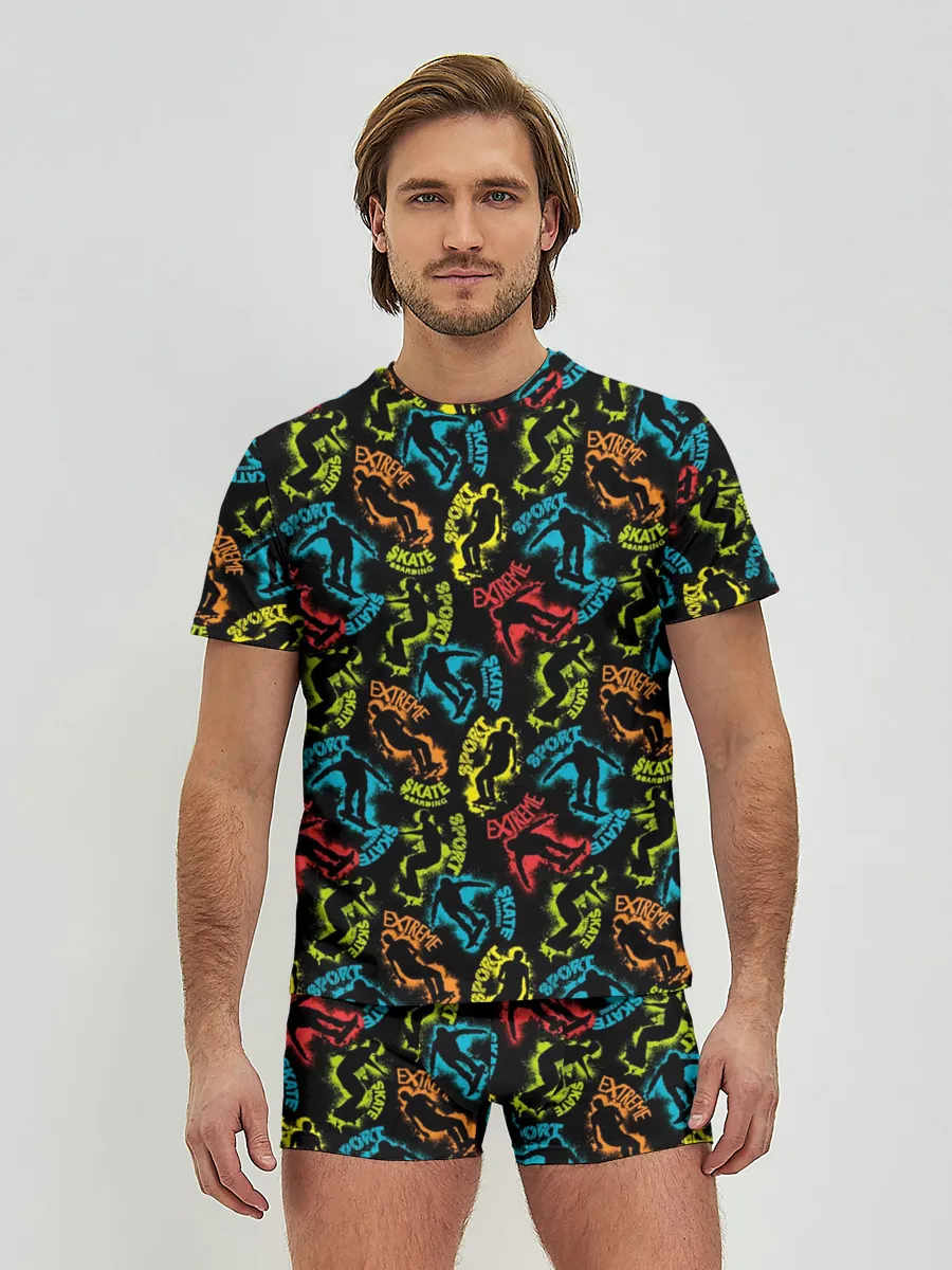 Мужские трусы с футболкой / Скейтборд