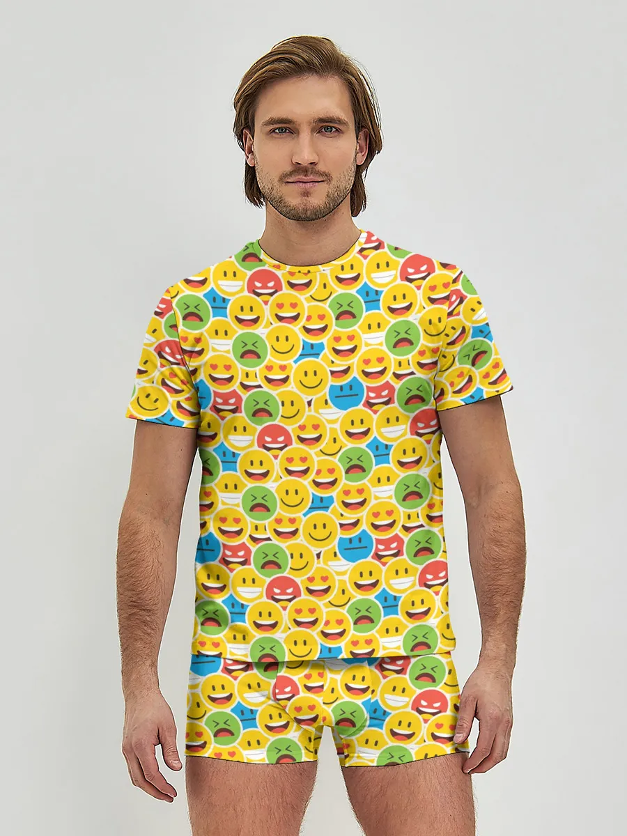 Мужские трусы с футболкой / Смайлики
