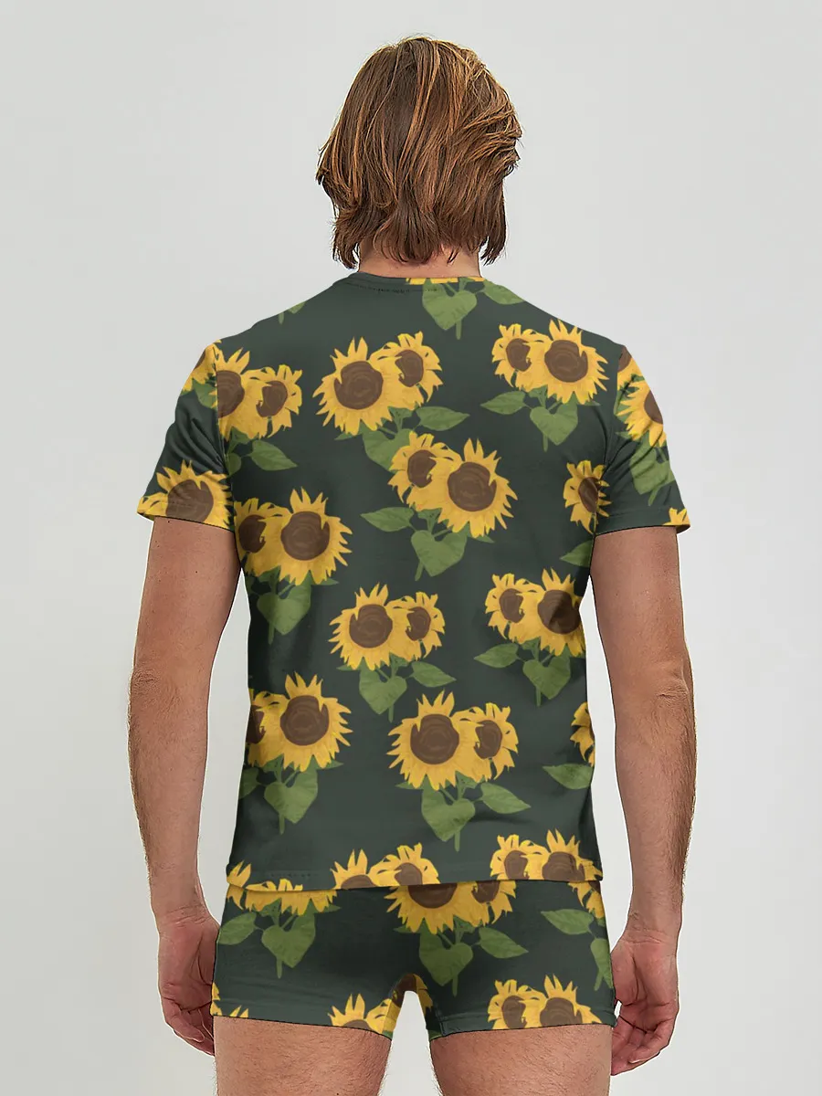 Мужские трусы с футболкой / Подсолнухи