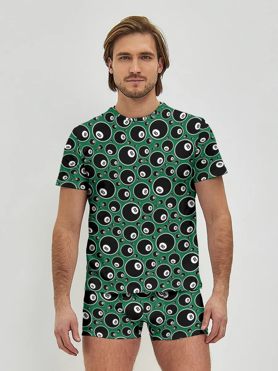 Мужские трусы с футболкой / Бильярдные Шары