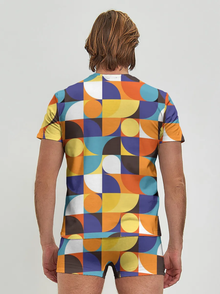 Мужские трусы с футболкой / Геометрия