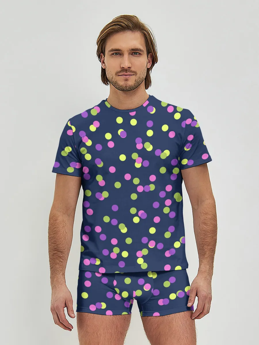 Мужские трусы с футболкой / Абстракция-3. Горох