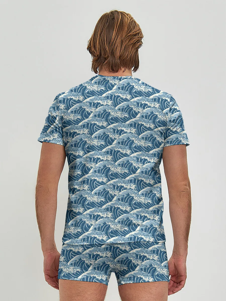 Мужские трусы с футболкой / Волны