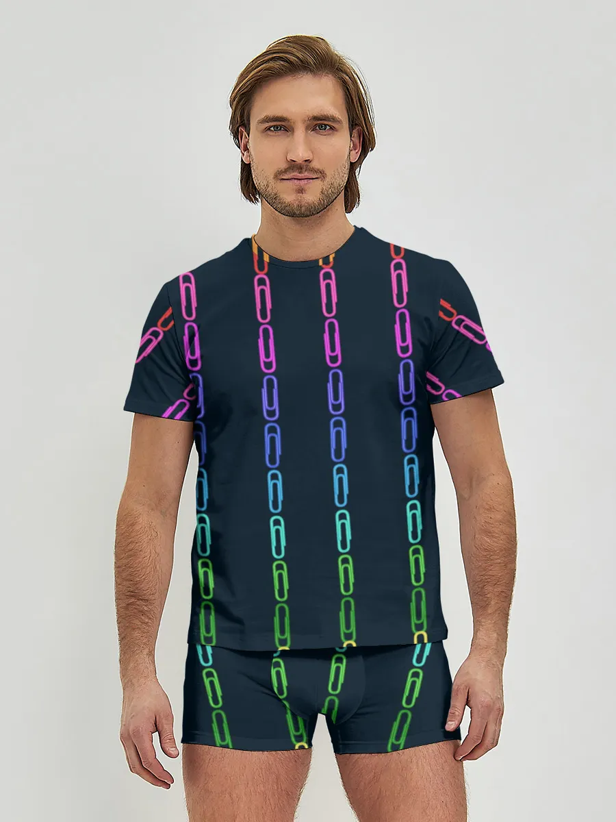 Мужские трусы с футболкой / скрепки