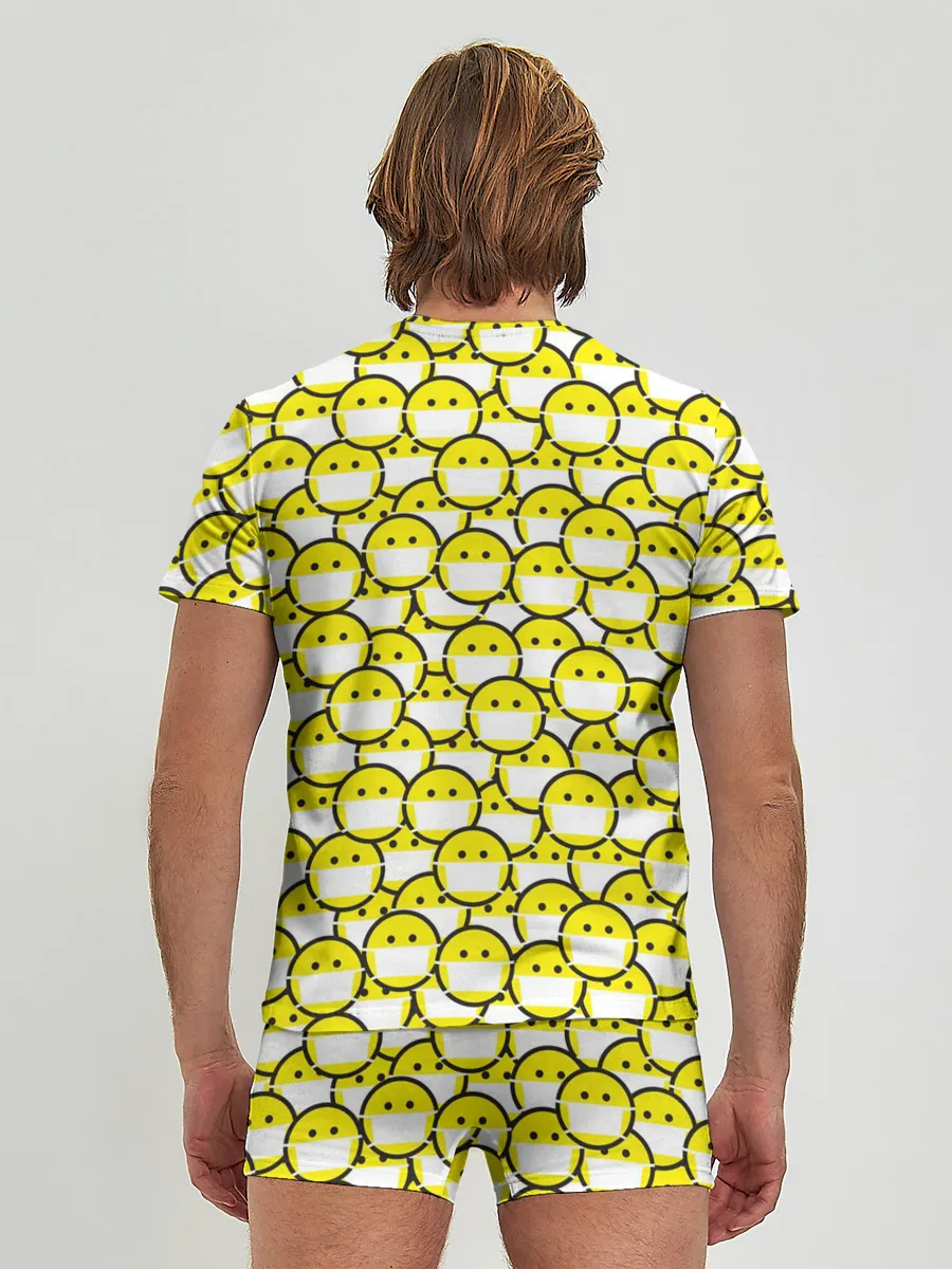 Мужские трусы с футболкой / Смайлики в Масках