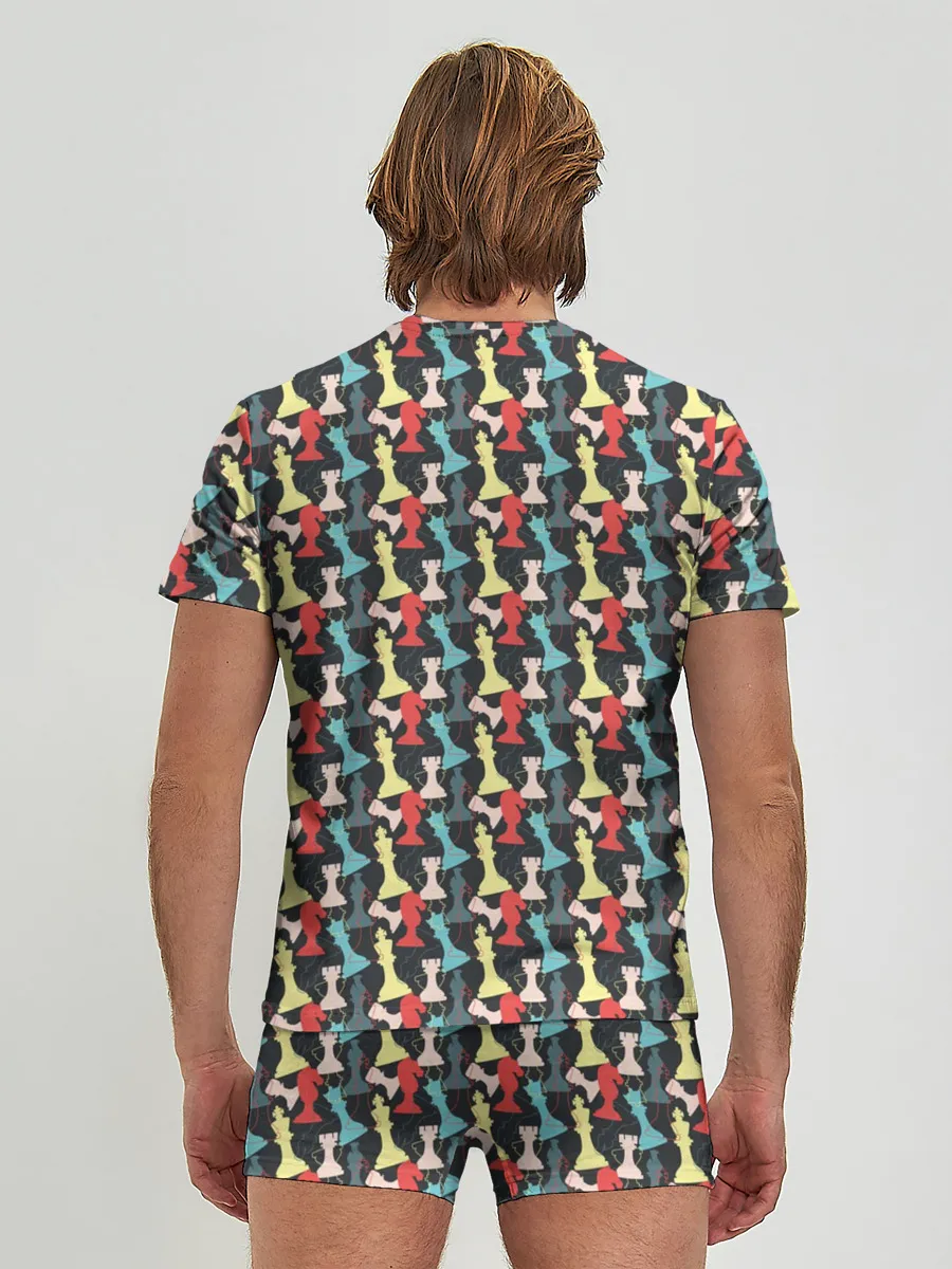 Мужские трусы с футболкой / Шахматные Фигуры