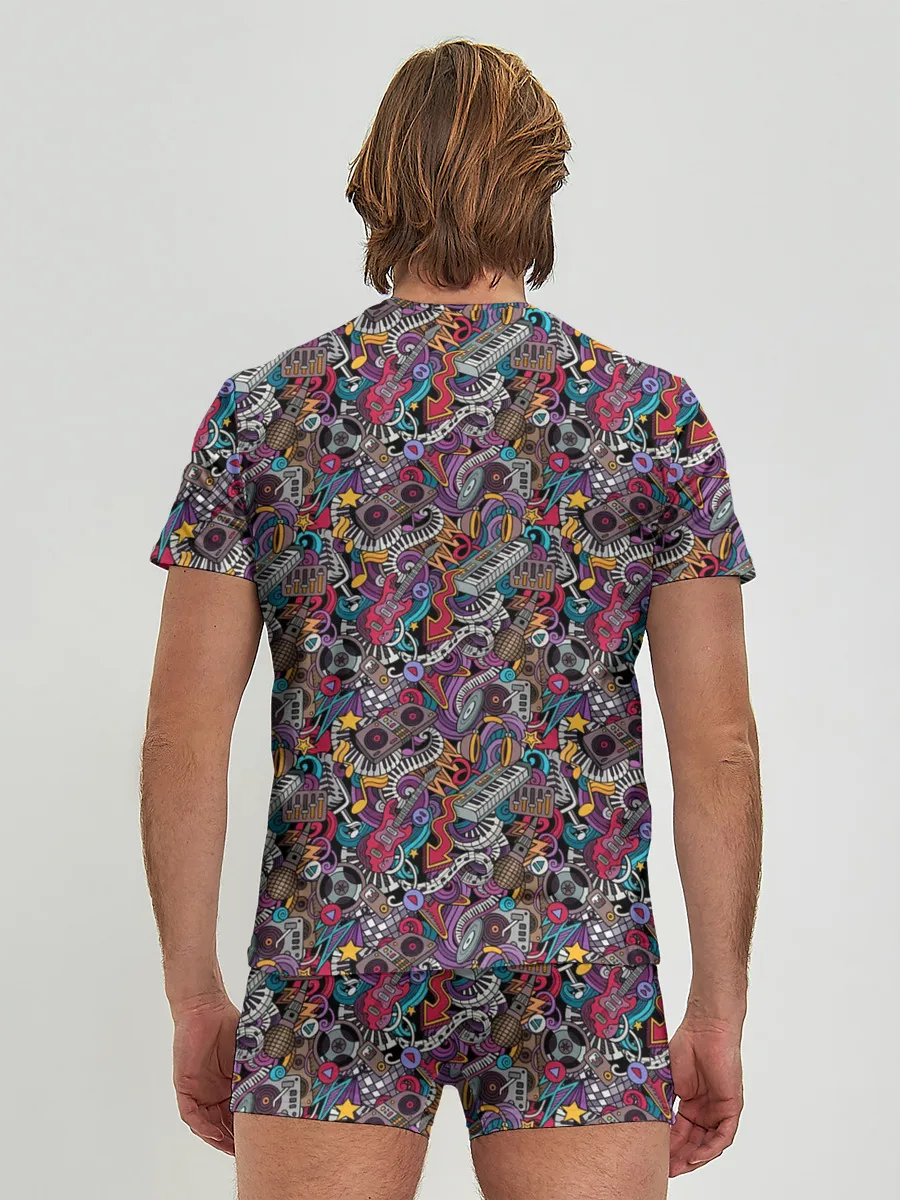 Мужские трусы с футболкой / Музыкальные Инструменты