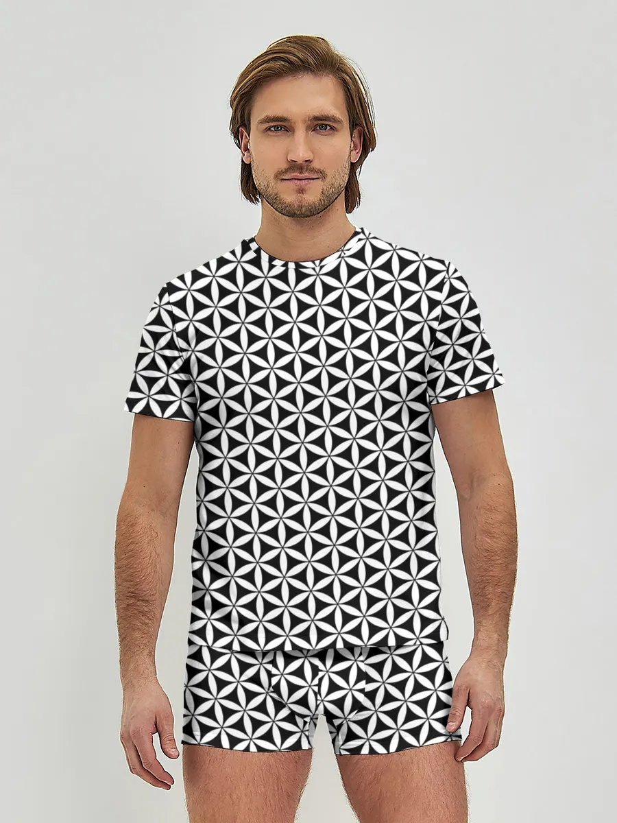 Мужские трусы с футболкой / Цветок Жизни