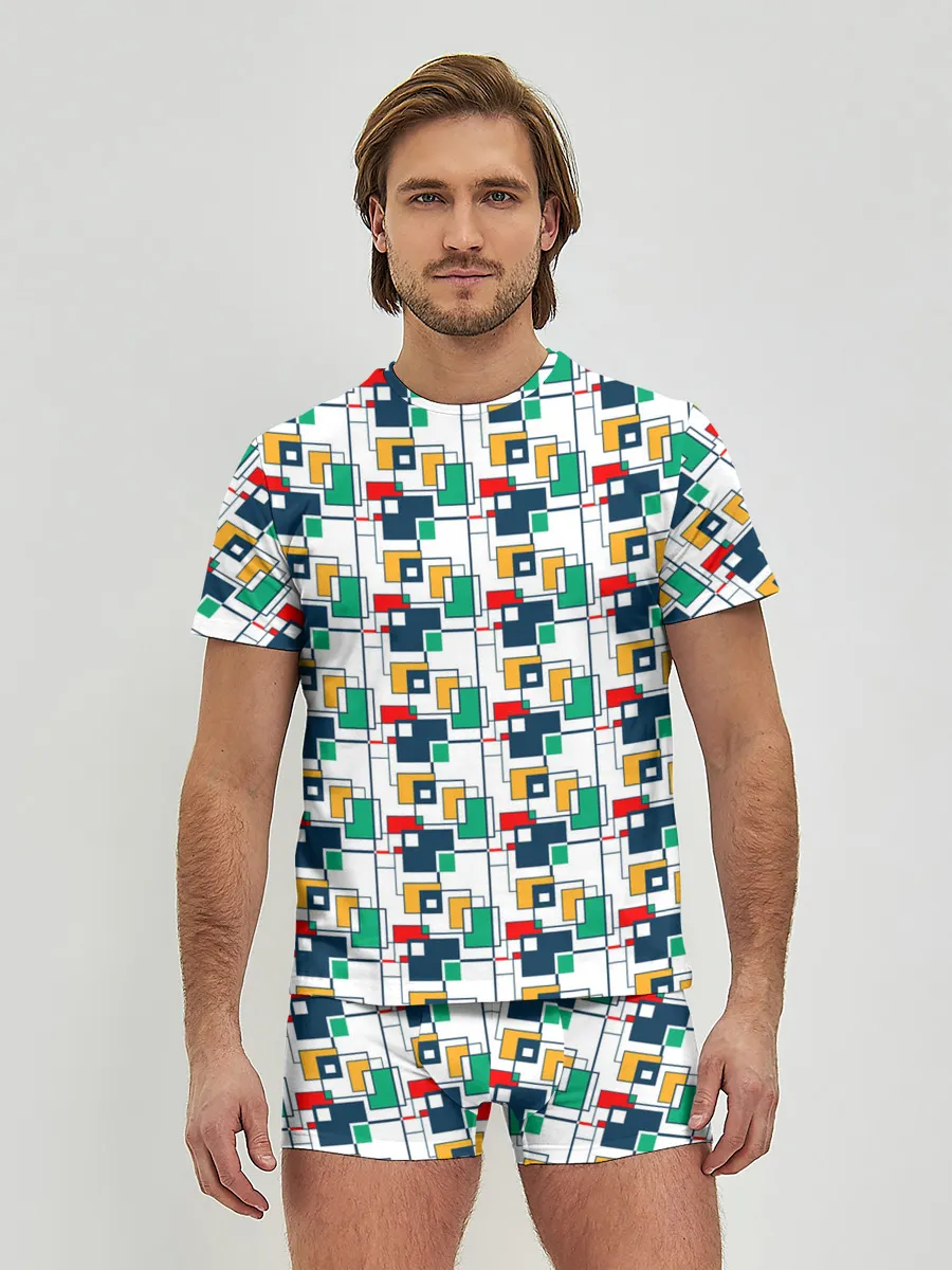 Мужские трусы с футболкой / Геометрия