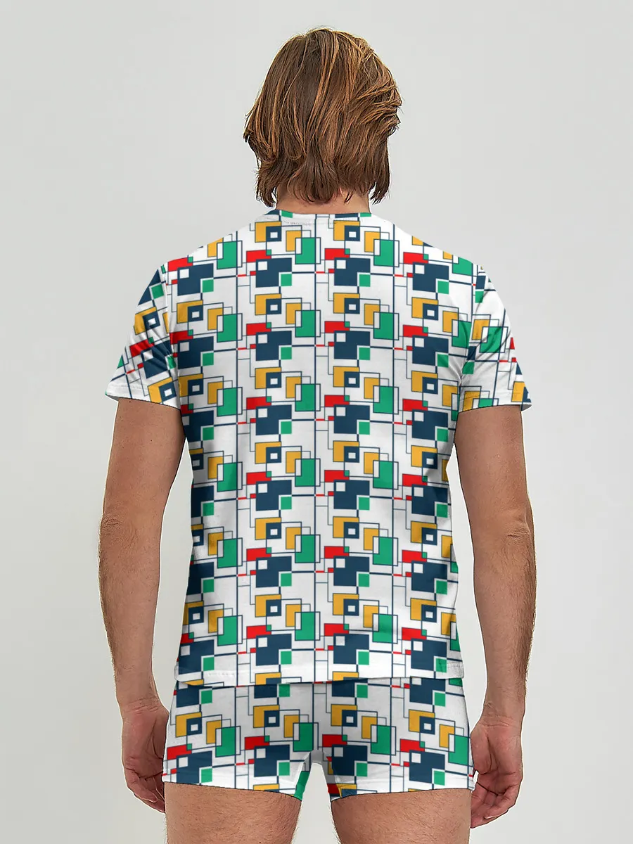 Мужские трусы с футболкой / Геометрия