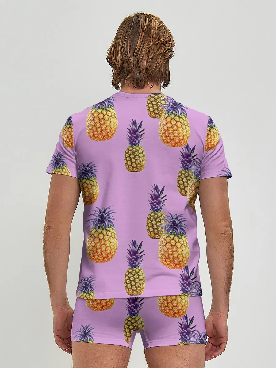 Мужские трусы с футболкой / Ананасы