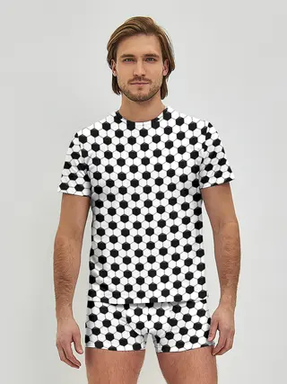 Мужские трусы с футболкой / Текстура мяча