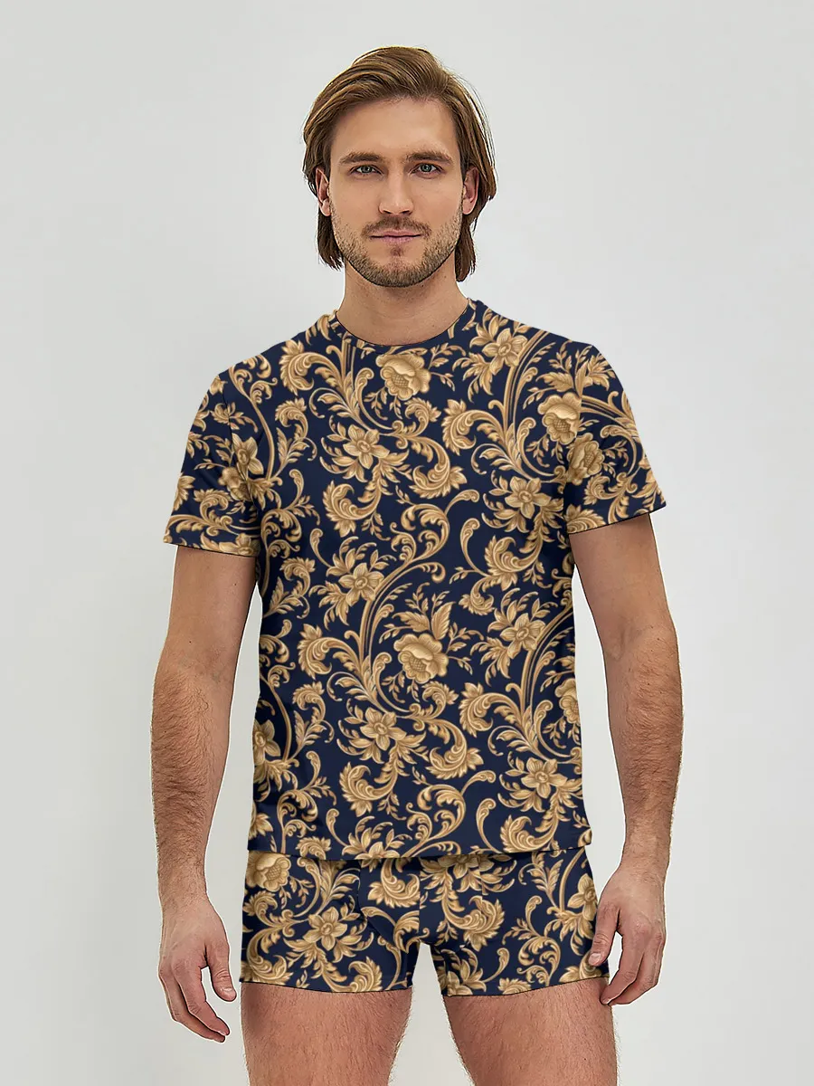 Мужские трусы с футболкой / классические узоры