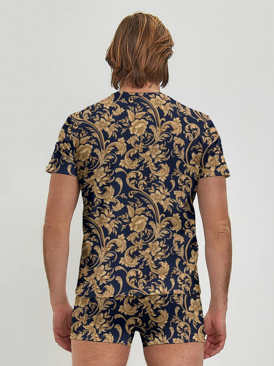 Мужские трусы с футболкой / классические узоры