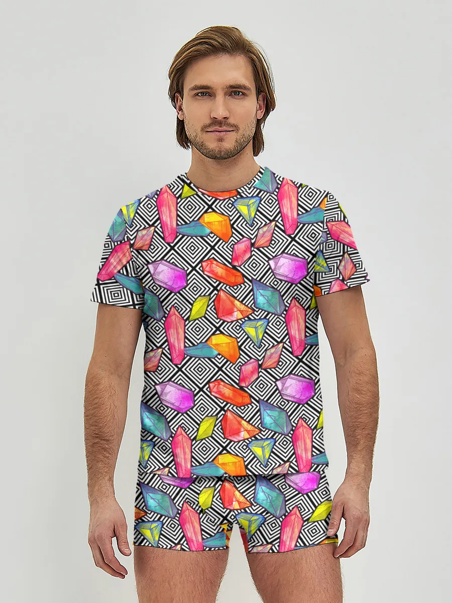 Мужские трусы с футболкой / Кристаллы