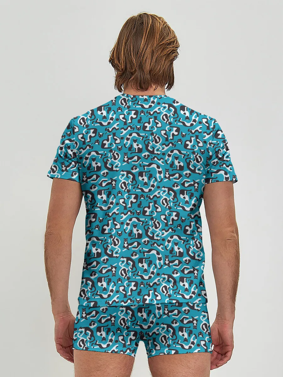 Мужские трусы с футболкой / Котики