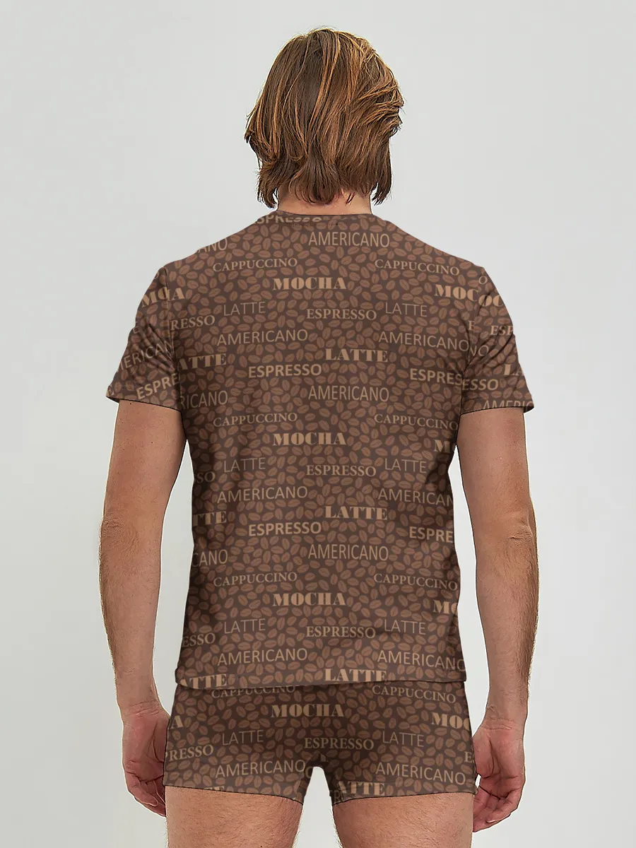 Мужские трусы с футболкой / Кофейные Напитки