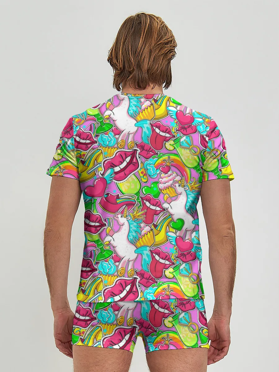 Мужские трусы с футболкой / Губы фреш