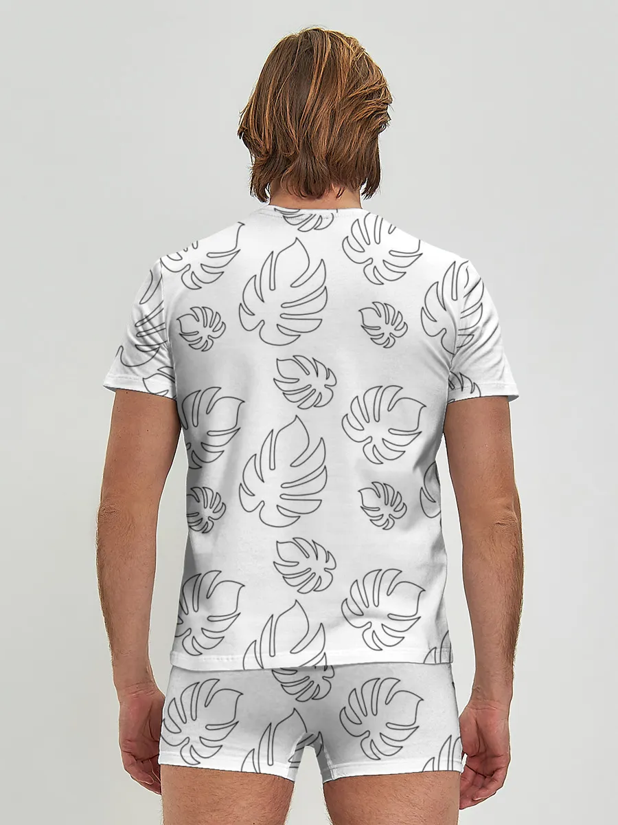 Мужские трусы с футболкой / Листья