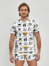 Мужские трусы с футболкой / Веселые Роджеры пиратов Соломенной Шляпы