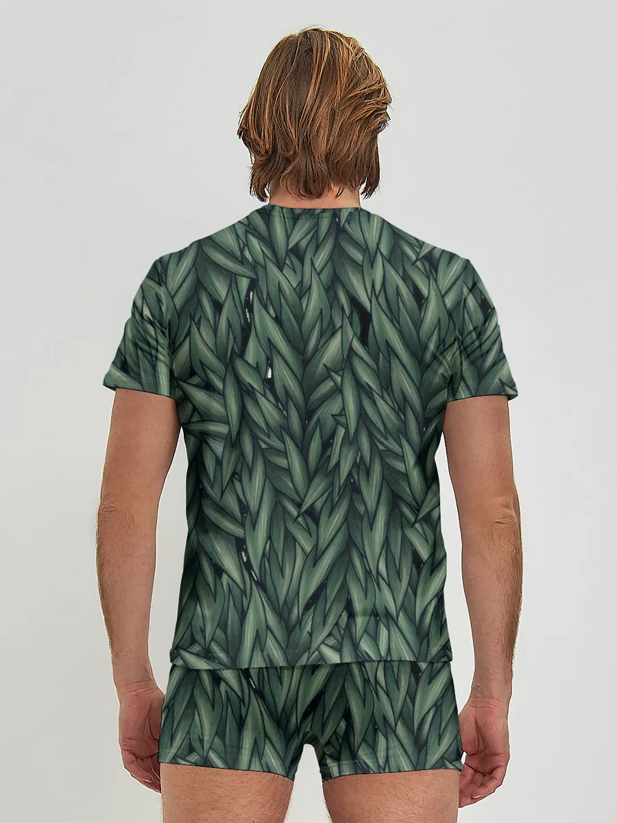 Мужские трусы с футболкой / Листья