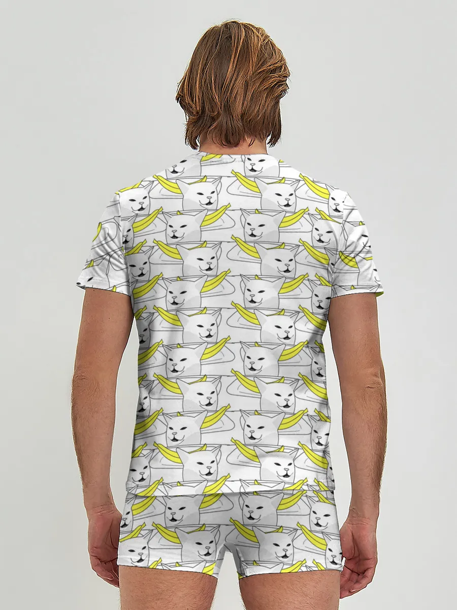 Мужские трусы с футболкой / Кот с бананом