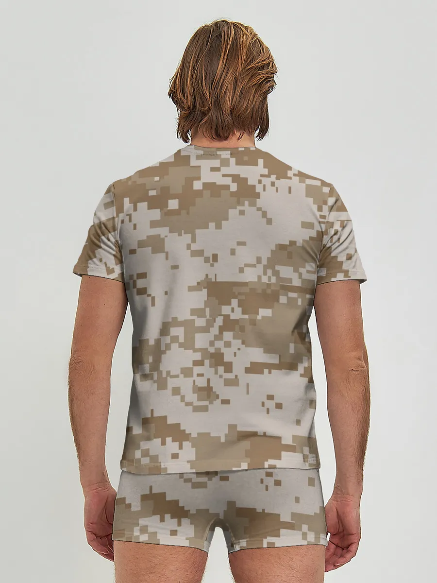 Мужские трусы с футболкой / Камуфляжный пиксель