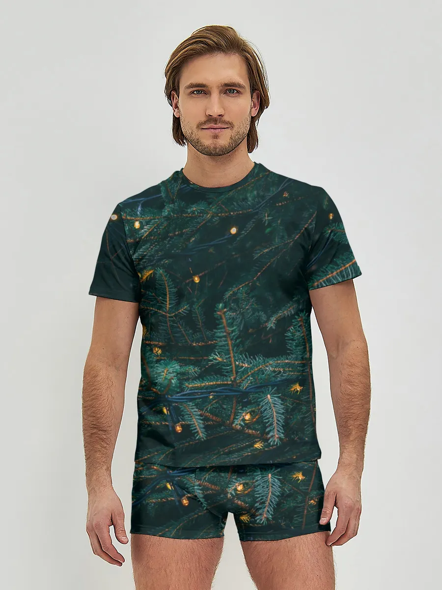 Мужские трусы с футболкой / Елка