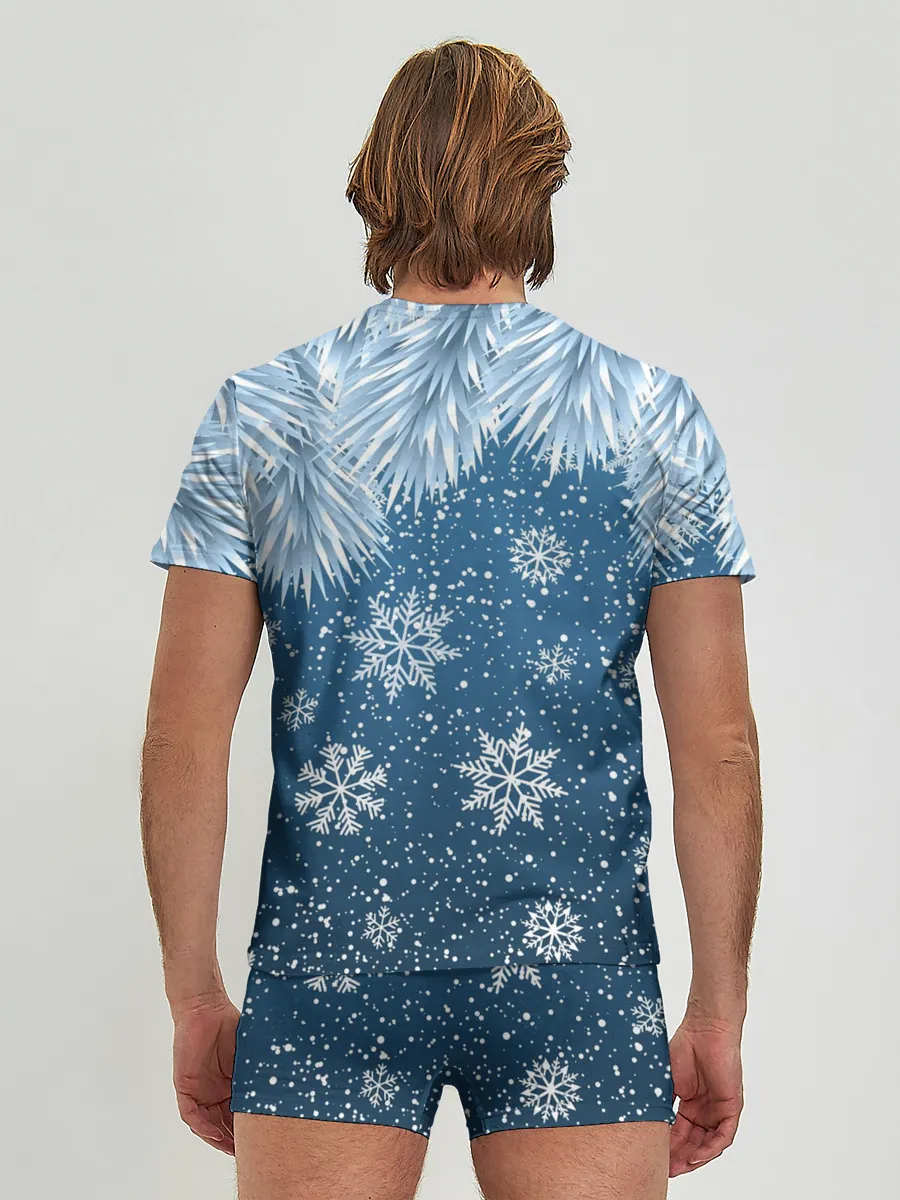 Мужские трусы с футболкой / Снежное Настроенние