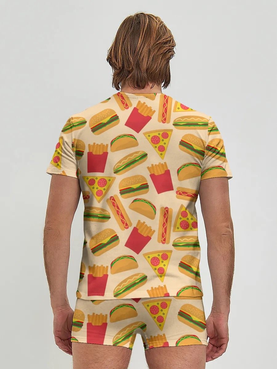 Мужские трусы с футболкой / Фастфуд