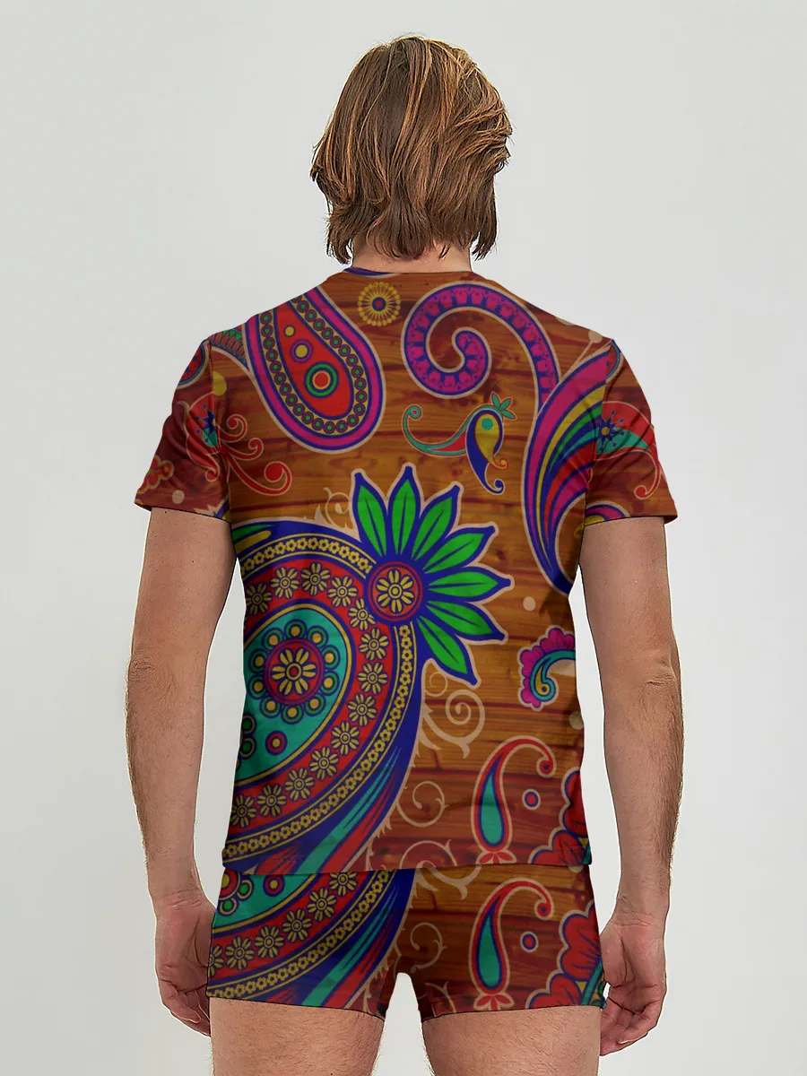 Мужские трусы с футболкой / узоры текстура фон