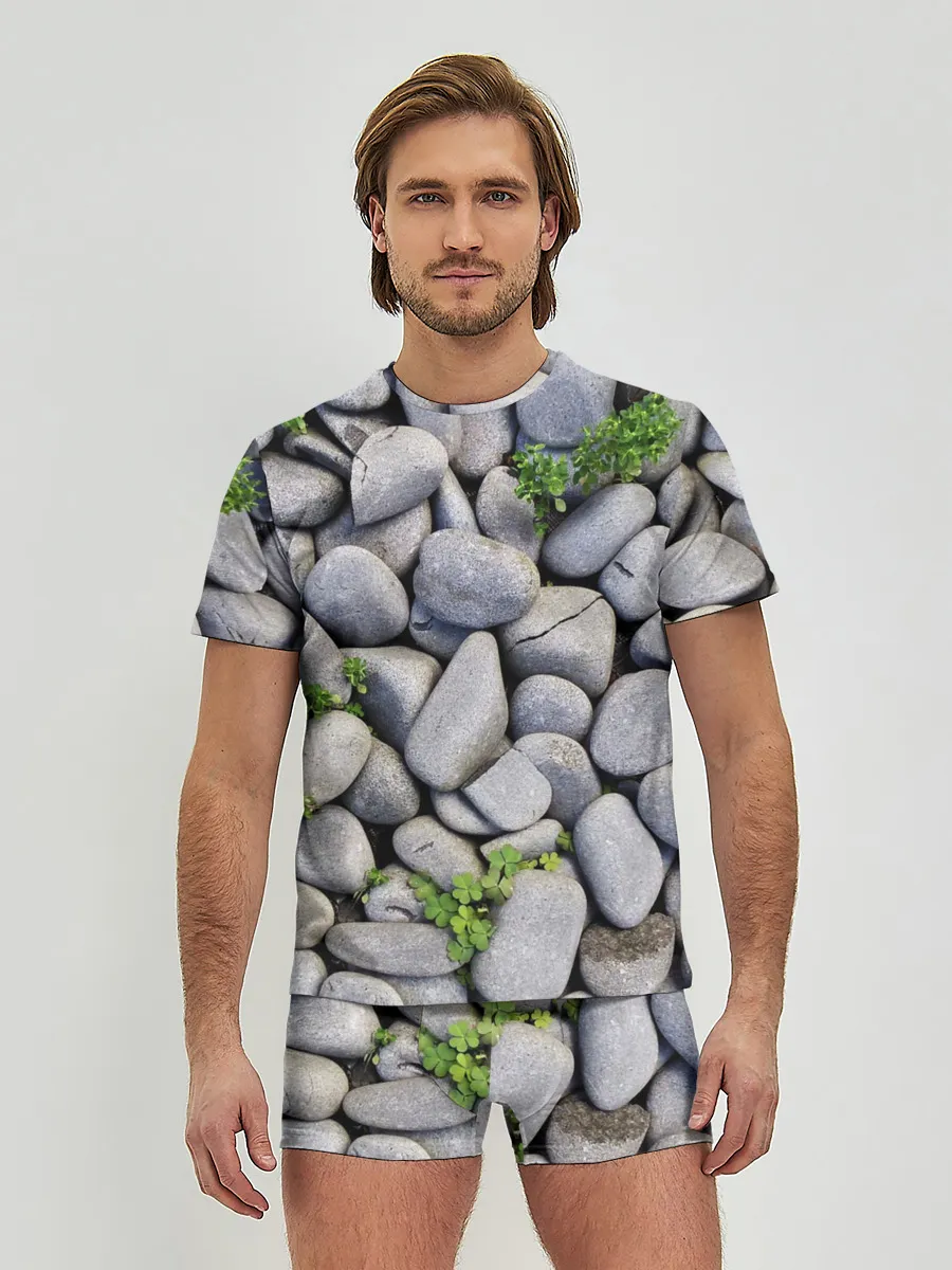 Мужские трусы с футболкой / Камни