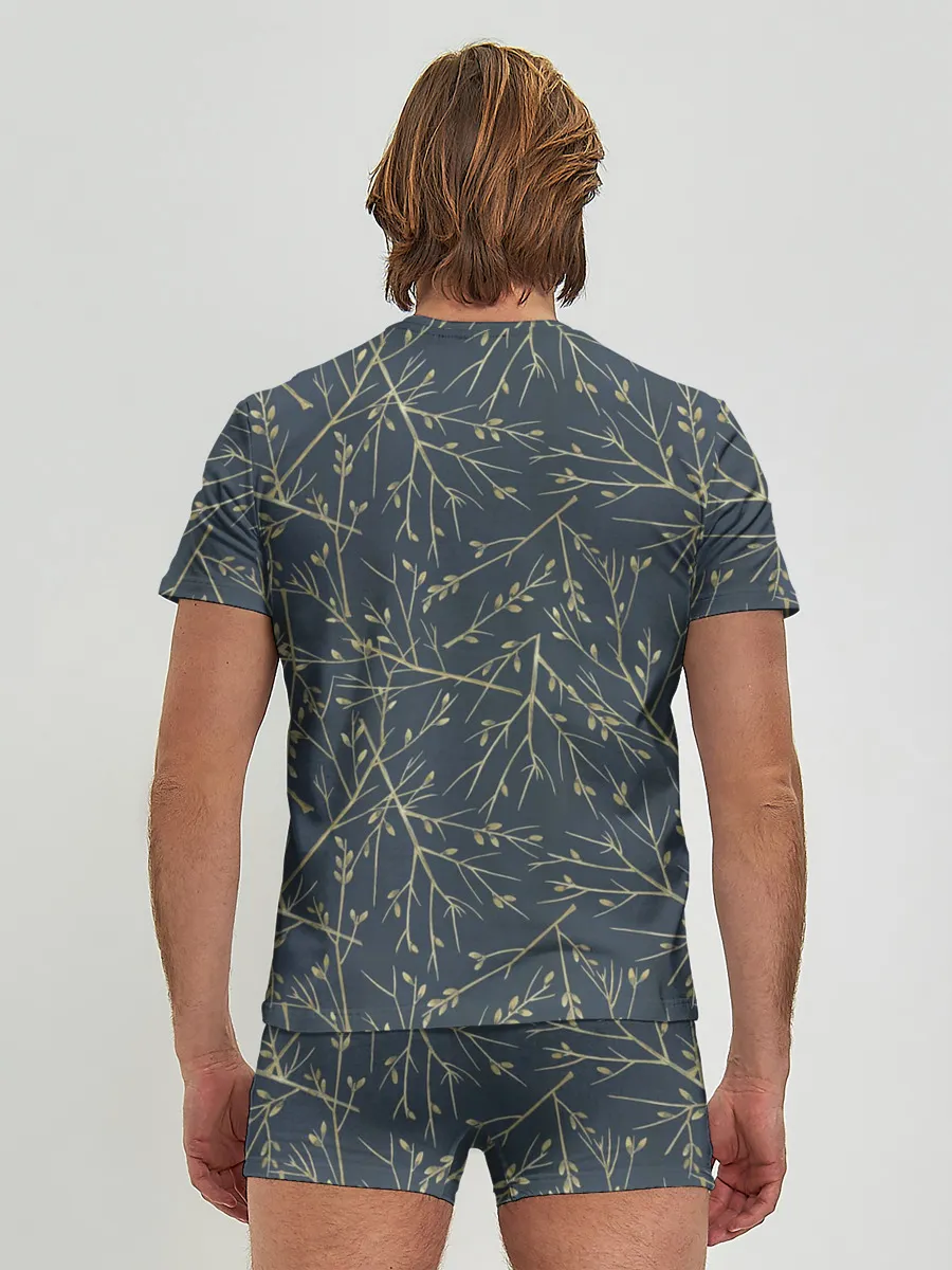 Мужские трусы с футболкой / Веточки