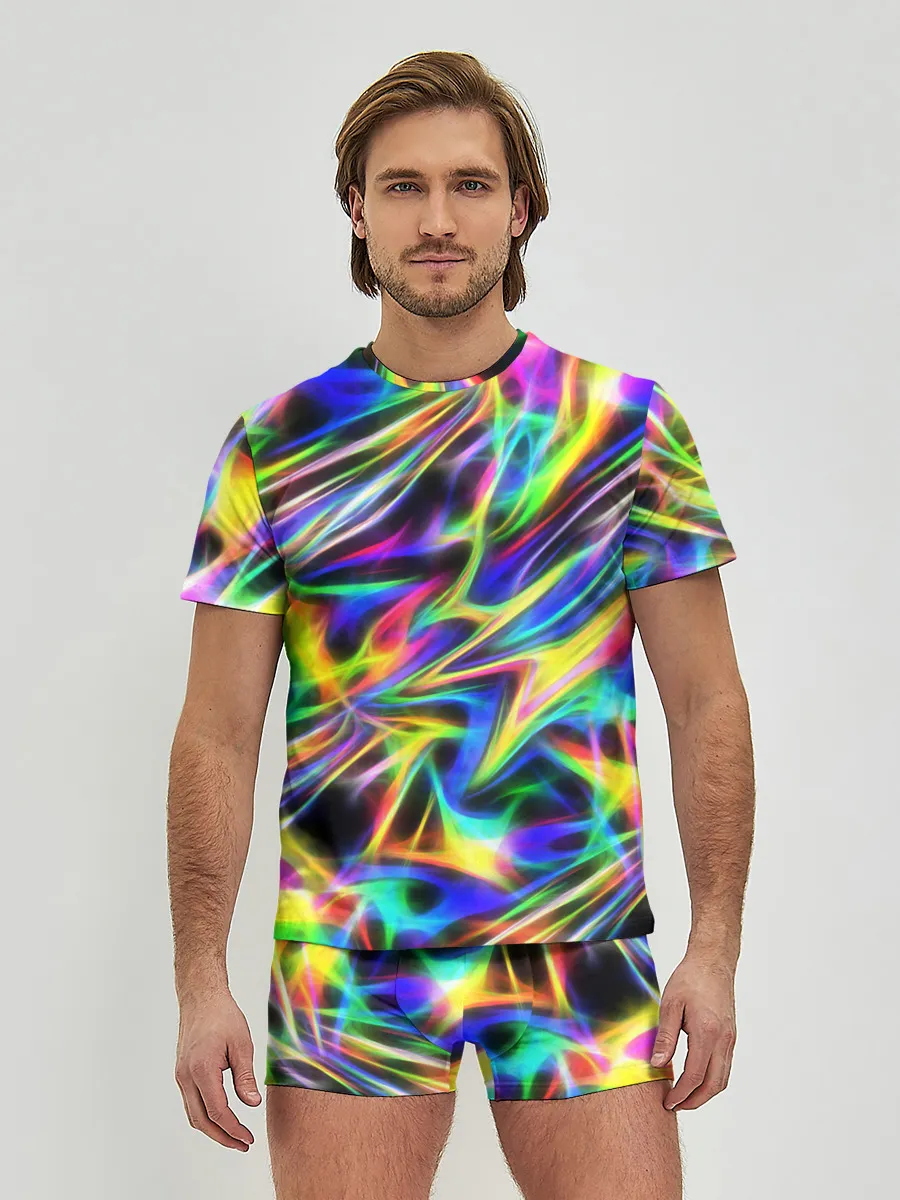 Мужские трусы с футболкой / Космическая хризонтема