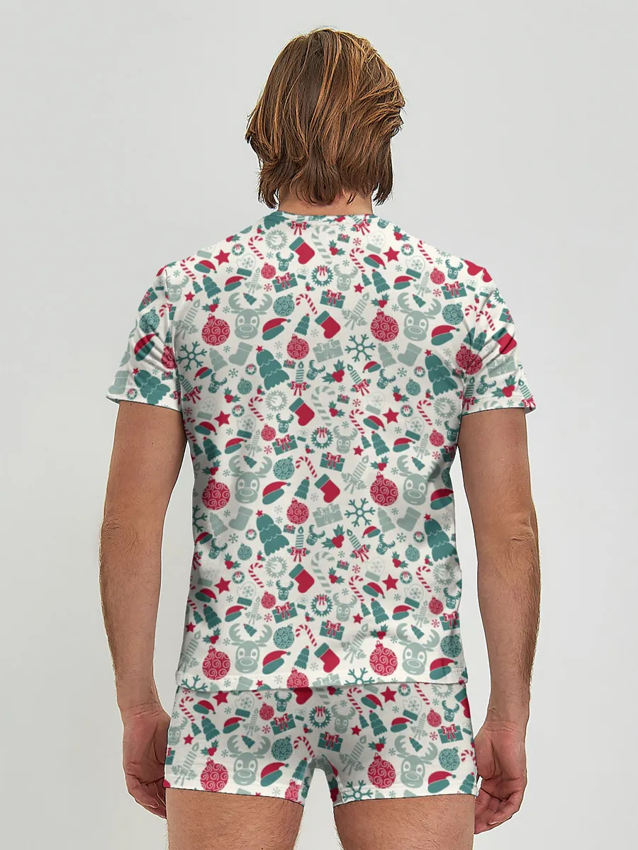 Мужские трусы с футболкой / Новогодняя Символика